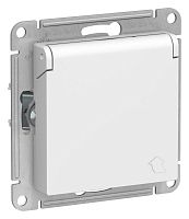 Розетка AtlasDesign 16А IP20 с заземл. защ. шторки с крышкой механизм лотос | код ATN001346 | Systeme Electric
