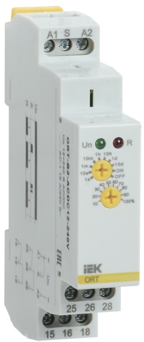 Реле задержки выключения ORT 2 контакта 12-240В AС/DC | код ORT-B2-ACDC12-240V | IEK