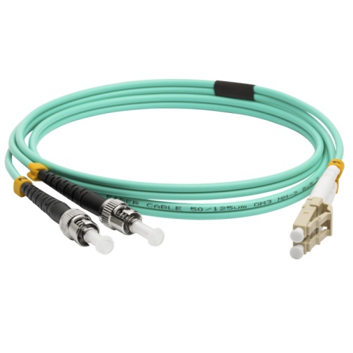 Патч-корд оптический LANMASTER, дуплексный, LC/PC-ST/PC, OM3, LSZH, 7.0 м | код LAN-2LC-2ST/OM3-7.0 | LANMASTER