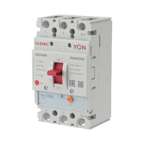 Авт. выкл. YON MGS160 3P 80-100A 36kA | код MGS160N-3TAMF0100 | DKC