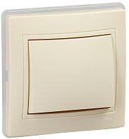 KVARTA Выключатель 1-клавишный ВС10-1-0-ККм-44 10А IP44 кремовый | код KV-V10-10-44-K33 | IEK