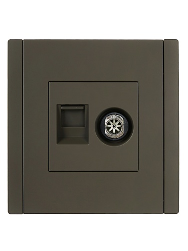 FORTE&PIANO Роз. двойная TV+RJ45 кат.5E FP336 сер. IEK | код FP-AK20-1-K03 | IEK фото 3