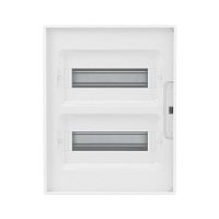 Щиток 24 мод встраиваемый FRAME ЩРв-П-24, белый, с прозрачной дверцей, с 4 шинами PEN (2шт на 8 отв. и 2шт на 6 отв.) F24B1WT DKC | код F24B1WT | DKC