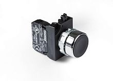 Кнопка нажимная круглая черная CM100DH (1НО) | код CM100DH | EMAS