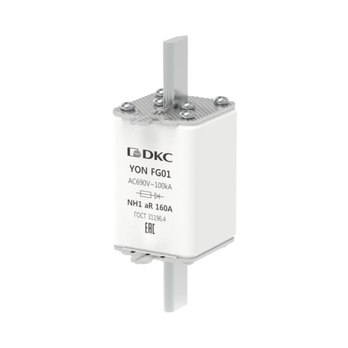 Предохранитель YON ножевого типа FG1 160А 690V характеристика aR | код 1FG01-0160-690V-AR | DKC