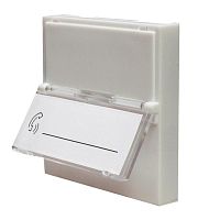 Панель лицевая 1 порт (45х45 Keystone шторка откидное маркировочное окно) (DIY упак.) | код 10-0301-1 | SUPRLAN