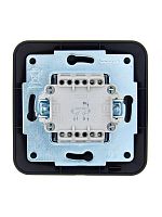 Выключатель 2-кл. 1п СП ASTI 10А IP20 с подсветкой в сборе черн. бархат LEZARD 7081-4242-112