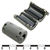 Фильтр ферритовый на провод RUICHI ZCAT2132-1130, серый, в корпусе | код 72354 | Ruichi