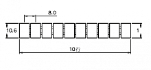 308801/N1 Маркировка клемм серии TU/TP/TC сеч. 6мм2, шир. 8.2мм, N1 , шт | код 308801/N1 | SUPU