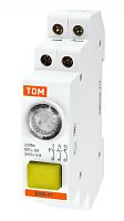 Выключатель кнопочный с индикацией ВКИ-47 желтый (LED) 2НО 1НЗ AC/DC TDM | код SQ0214-0004 | TDM