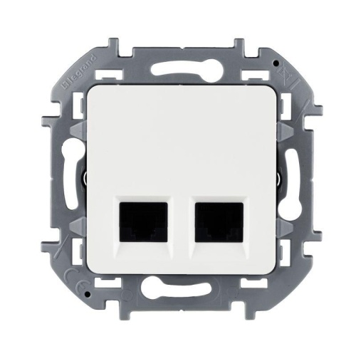 Розетка компьютерная 2-м Inspiria RJ45 кат.5E UTP бел. | код 673835 | Inspiria(группа Legrand)