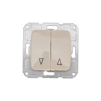 DEA Выключатель для жалюзи 2кл с/у 10А мех. Беж KRANZ | код KR-78-0239 | KRANZ