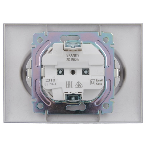 SKANDY Роз. 2-я с з/к/ш 16А в сб. SK-R07Gr сер. IEK | код SK-R24-16-K03-F | IEK фото 3