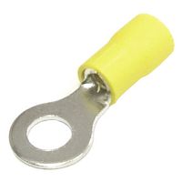 Наконечник кольцевой изолированный RUICHI RV5.5-6, 48 А, 12-10 AWG, желтый, латунь луженая | код 61194 | Ruichi