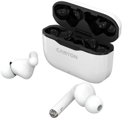 Гарнитура внутриканальные Canyon TWS-3 белый/черный беспроводные bluetooth в ушной раковине (CNE-CBTHS3W) | код 1521027 | CANYON