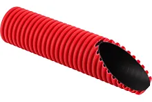 Труба двустенная 50мм ПНД/ПВД красная | код Т2-КЛ0-050К | RUVinil