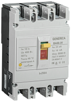 Выключатель автоматический ВА66-35 3Р 250А 25кА GENERICA | код. SAV30-3-0250-G | IEK 
