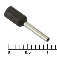 Наконечник на кабель RUICHI DN00508, чёрный, 1x8 мм, 0.5 мм2 | код 90952 | Ruichi