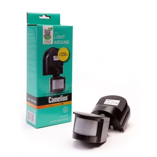 Сенсор включения освещения 180град. LX-16C/Bl настенный черн. Camelion 6451 фото 3