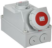 Розетка с механической блокировкой ССИ-835 63А-6ч/380В 3P+PE+N IP67 IEK | код PSR12-063-5-5-67 | IEK