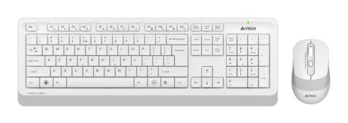 Клавиатура + мышь A4Tech Fstyler FG1010S клав:белый/серый мышь:белый/серый USB беспроводная Multimedia (FG1010S WHITE) | код 1911603 | A4TECH