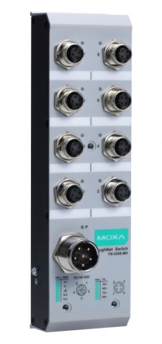 Коммутатор TN-5308-MV Ethernet switch 8 x 10/100BaseT(X), M12 connectors, 72/96/110 VDC | код 00-06028334 | MOXA