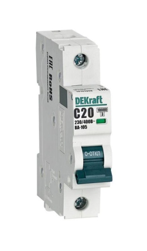 Выключатель автоматический ВА105 1P кривая C 20A 10кА | код. 13154DEK | Schneider Electric