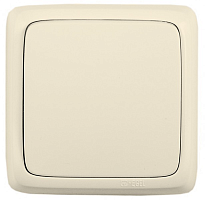 Выключатель одноклавишный наружный с изоляционной пластиной слоновая кость 10А | код ВА10-113-01 | HEGEL