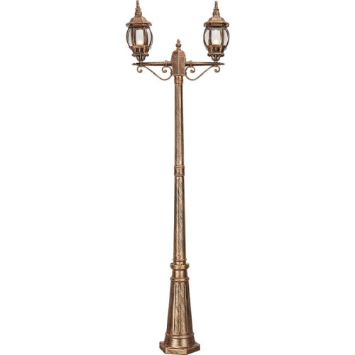 Светильник садово-парковый 2х100Вт 230В E27 черн. зол. 8114/PL8114 FERON 11242