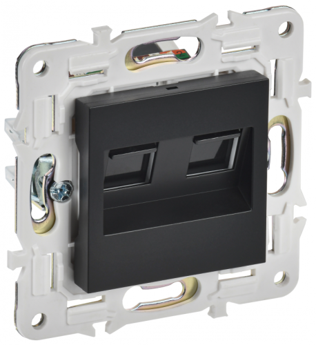 SKANDY Роз. комп. 2-ая RJ45 кат.6 SK-K04Bl черн. IEK | код SK-K20-2-K02 | IEK