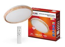 Светильник светодиодный COMFORT WOOD 75Вт 230В 3000-6500К 6000лм 500х100мм с пультом ДУ | код 4690612035758 | IN HOME