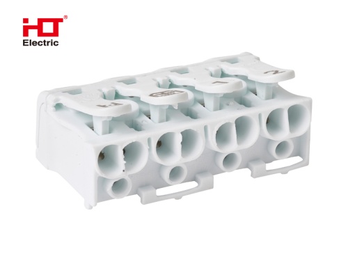 Клемма пружинная соединительная КСП4-2L+N+PE. 16A HLT | код 081-32-026 | HLT