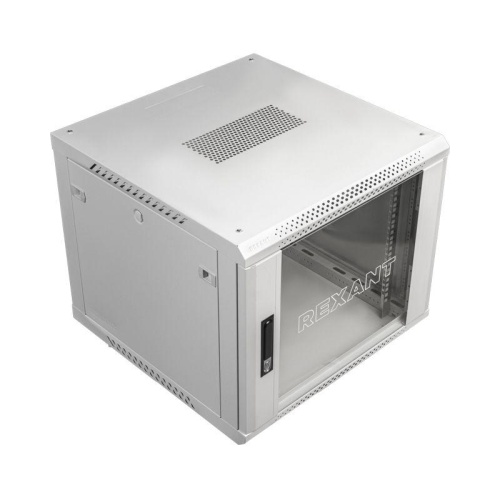 Шкаф настенный 12U 600х600х635мм стеклянная дверь RAL 7035 серый | код 04-1266-111 | REXANT фото 6