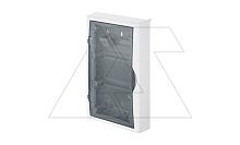 Щит навесной ECO BOX мультимед, TS35+2x МП перф.118x270mm, дымчатая пласт. дверь, белый RAL9003, 560x354x107mm, IP40 | код 2506-21S | Elektro-plast Nasielsk