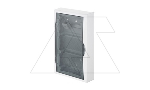 Щит навесной ECO BOX мультимед, TS35+2x МП перф.118x270mm, дымчатая пласт. дверь, белый RAL9003, 560x354x107mm, IP40 | код 2506-21S | Elektro-plast Nasielsk
