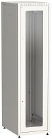 ITK Шкаф сетевой напольный LINEA E 42U 600х800мм стеклянная передняя дверь задняя металлическая серый | код LE35-42U68-GM | IEK