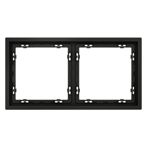 Рамка 2-м S70 пластик. черн. матов. Voltum VLS100208