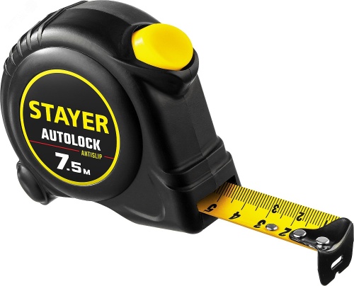 Рулетка измерительная AutoLock 7.5м х 25мм | код 2-34126-07-25_z02 | STAYER
