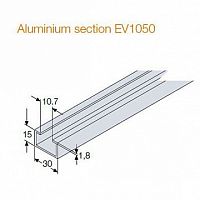 Профиль алюминиевый Ш=2000мм 30x15(10шт) | код. EV1050 | ABB