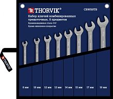 CRWS8TB Набор ключей гаечных комбинированных трещоточных в сумке, 8-19 мм, 8 предметов | код CRWS8TB | Thorvik