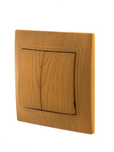 MIRA Выключатель двухклавишный ольха | код 701-0701-101 | Lezard фото 2 MIRA Выключатель двухклавишный ольха | код 701-0701-101 | Lezard фото 2