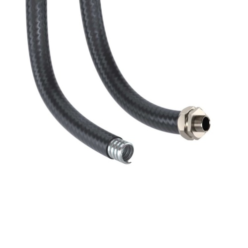 Металлорукав DN 16мм в полиуретановой оболочке Dвн15,5 мм Dнар 21,0мм 50м цвет черный | код 607PU16N | DKC