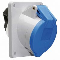 Розетка наклонная 16A, 3р(2P+PE), 6h, 230V, IP44 ,Bals фланец 85х85 12080 | код 12080 | Bals