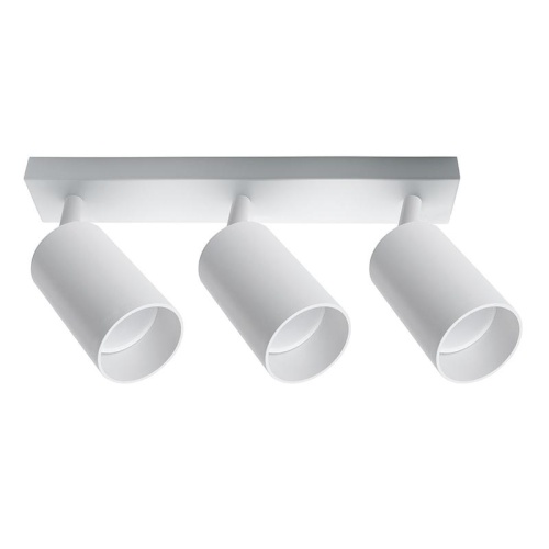 Светильник ДБО 3хGU10 без ламп наклонный белый | код 41066 | Feron