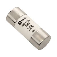 Плавкая вставка цилиндрическая ПВЦ (22х58) 20А PROxima | код pvc-22x58-20 | EKF