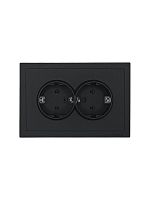 Розетка 2-мест. б/з СП ZIMA IP20 16А ПБТ безвинт. зажим черн. бархат LEZARD 704-4200-128BQC