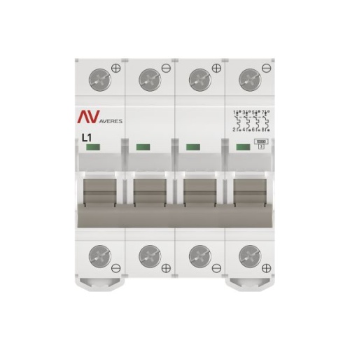 Выключатель автоматический AV-10 DC 4P 1A (L) 10kA EKF AVERES | код mcb10-DC-4-01L-av | EKF фото 4