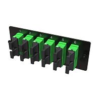 Адаптерная планка с установленными 6xMTP адаптерами (aligned key)(цвет адаптера - серый), OM4, 1/2 HU | код RNAP6MHU4 | DKC