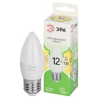 Лампа светодиодная LED 12 Вт 1200Лм 3000К свеча теплый E27 220-240В LED B35-12W-830-E27 Green Line | код Б0067137 | ЭРА