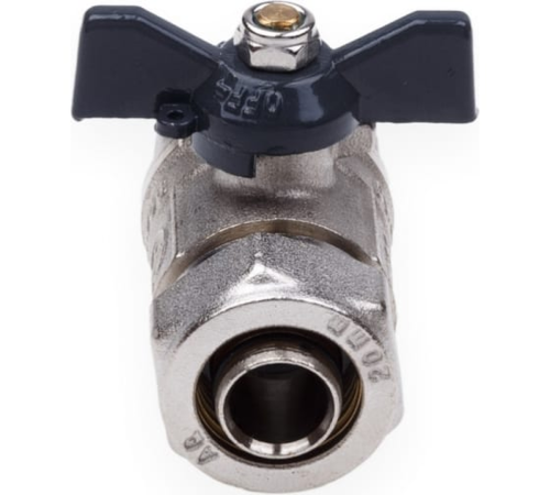 Кран шаровой для металлопластиковых труб В 3/4x20 бабочка | код 875 | AQUALINK